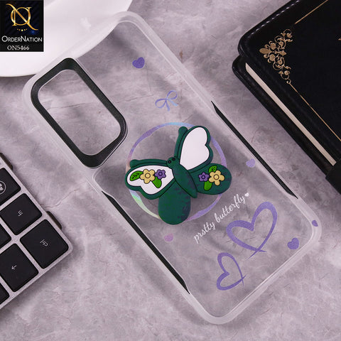 Samsung Galaxy A16 Cover - Green - Cute 3D Butterfly Soft Case