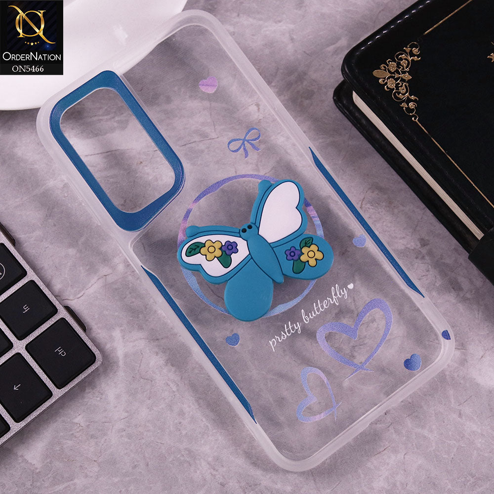 Samsung Galaxy A16 5G Cover - Blue - Cute 3D Butterfly Soft Case