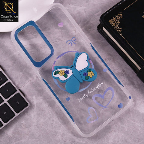 Samsung Galaxy A16 5G Cover - Blue - Cute 3D Butterfly Soft Case