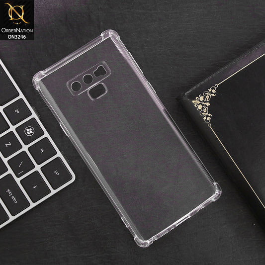Samsung Galaxy Note 9 Cover - Transparent - Soft 4D Design Shockproof Silicone Transparent Clear Camera Protection Case