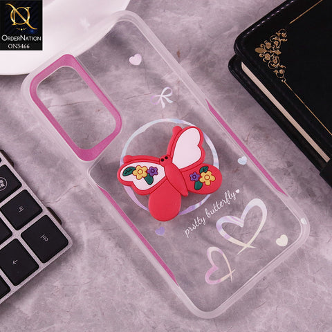 Samsung Galaxy A16 Cover - Red - Cute 3D Butterfly Soft Case
