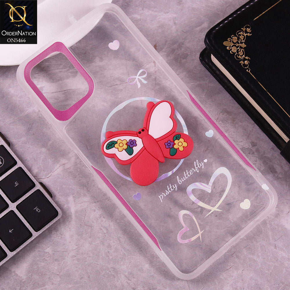 Samsung Galaxy A06 Cover - Red - Cute 3D Butterfly Soft Case