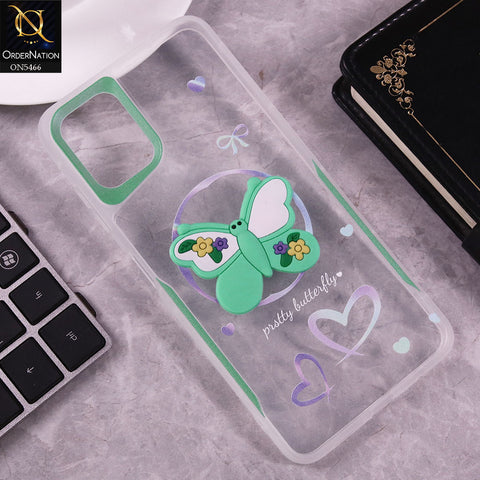 Samsung Galaxy A06 Cover - Sea Green - Cute 3D Butterfly Soft Case
