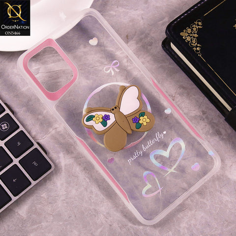 Samsung Galaxy A06 Cover - Brown - Cute 3D Butterfly Soft Case