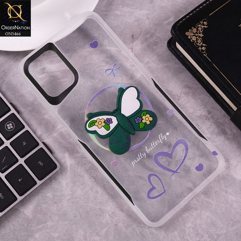 Samsung Galaxy A06 Cover - Green - Cute 3D Butterfly Soft Case