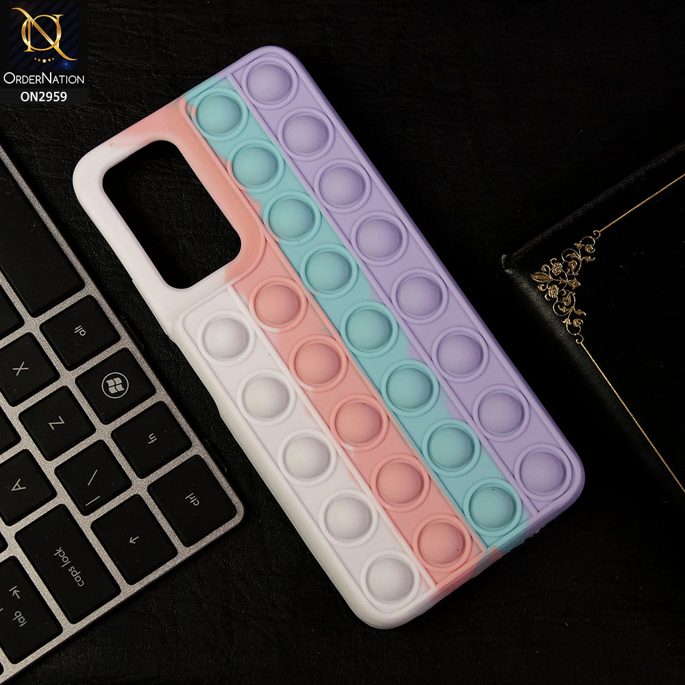 Infinix Note 11 Cover - White - Trendy Fidget Stress Relief Bubble Soft Case