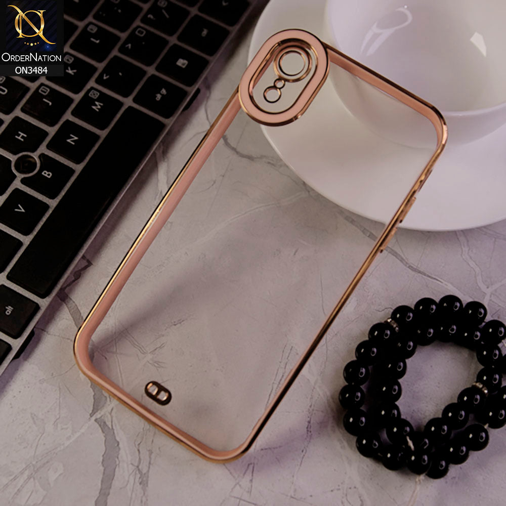 iPhone XR Cover - Pink- New Electroplated Side Borders Camera Protection Case