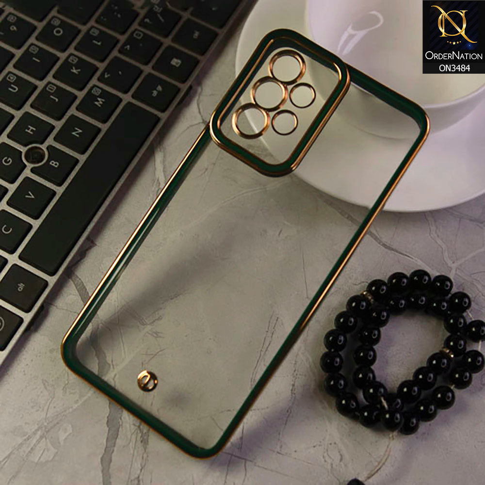 Samsung Galaxy A23 Cover - Green- New Electroplated Side Borders Camera Protection Case