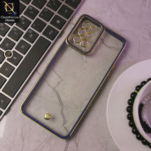 OnePlus 8T Cover - Blue- New Electroplated Side Borders Camera Protection Case