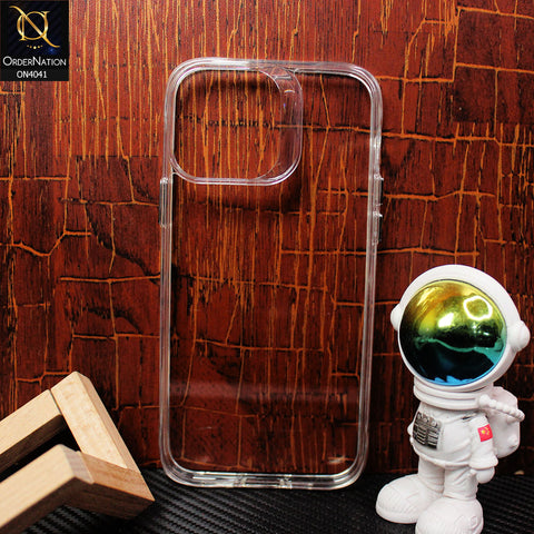 iPhone 13 Pro Max Cover - Transparent - New Clear Soft + Hard Double Body Camera & Screen Protection Case