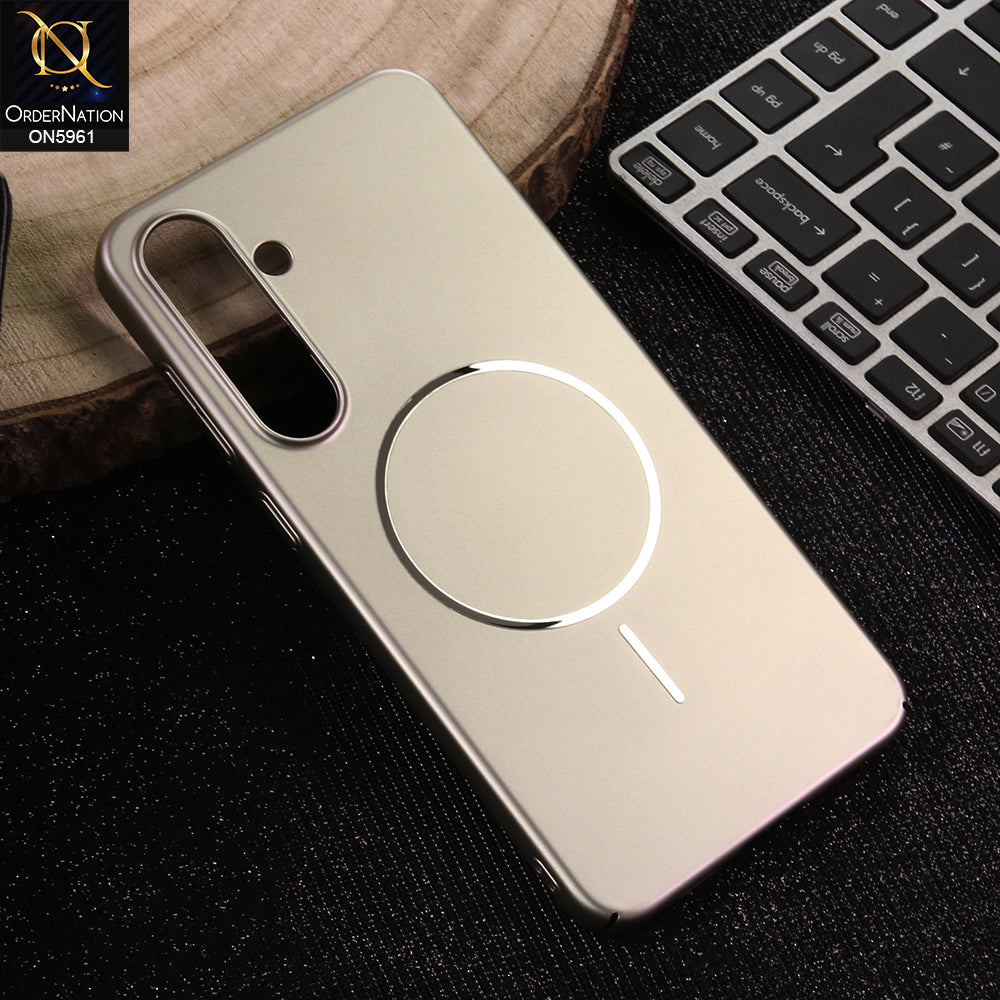 Samsung Galaxy S24 FE - Golden -  New Premium Quality Slim Profile Shell Case With Magsafe