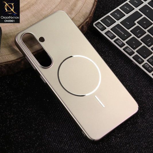 Samsung Galaxy S24 FE - Golden -  New Premium Quality Slim Profile Shell Case With Magsafe