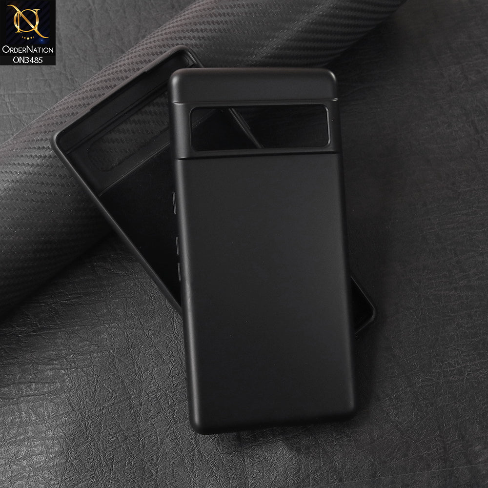 Google Pixel 7 - Black - ONation Silica Gel Series - HQ Liquid Silicone Elegant Colors Camera Protection Soft Case