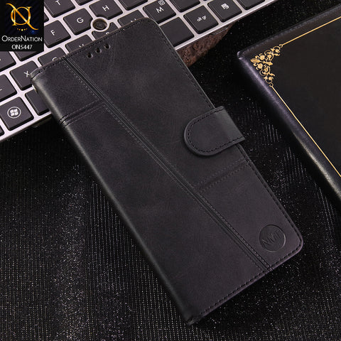 Xiaomi Redmi Note 10 Pro 4G Cover - Black  - Premium Leather Megantic Flip Book Covers With Card Holding Option