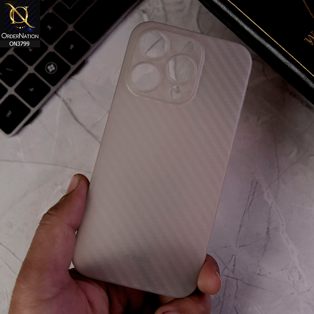 iPhone 15 Pro Cover - Titanium Grey - KZ-DOO Carbon Fiber Ultra Thin Protective Case