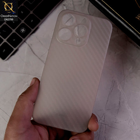 iPhone 15 Pro Cover - Titanium Grey - KZ-DOO Carbon Fiber Ultra Thin Protective Case