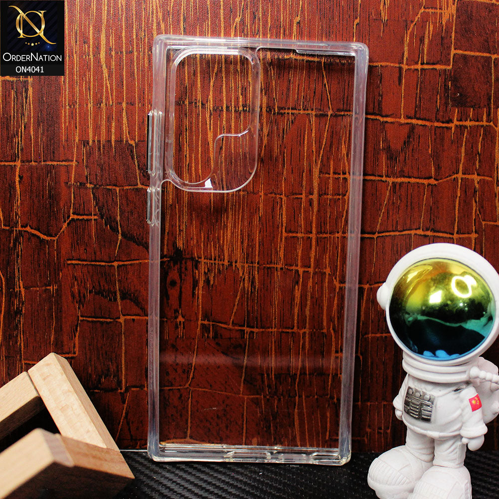 Samsung Galaxy S22 Ultra 5G Cover - Transparent - New Clear Soft + Hard Double Body Camera & Screen Protection Case