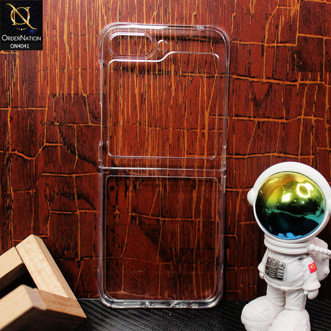 Samsung Galaxy Z Flip 5 5G Cover - Transparent - New Clear Soft + Hard Double Body Camera & Screen Protection Case