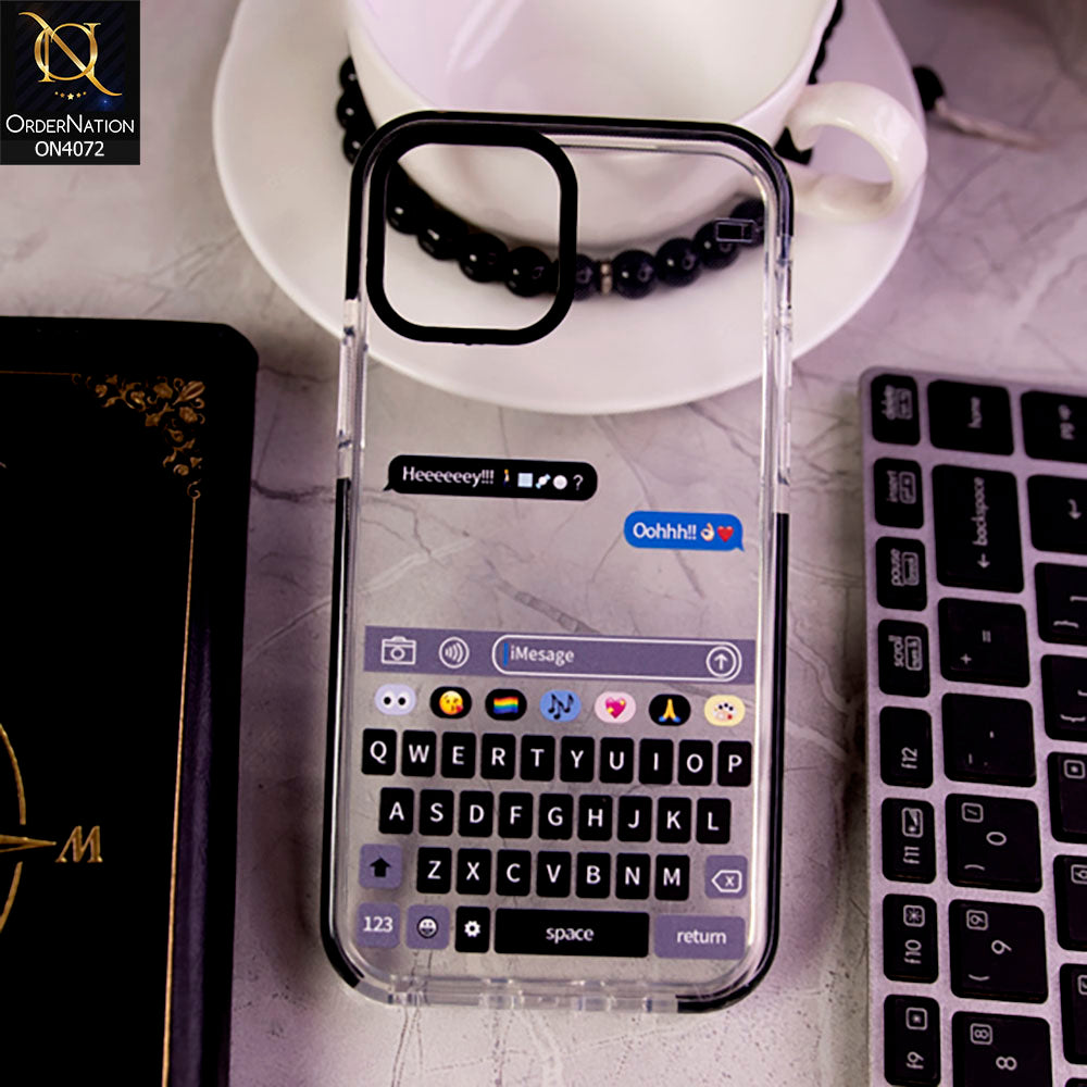 iPhone 12 - White - New High Quality Text Message Impact Soft TPU Case