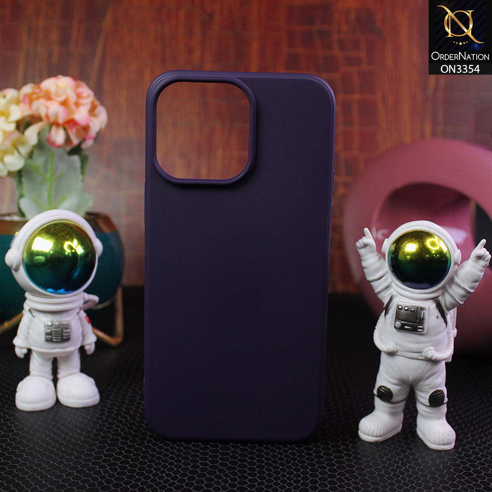 iPhone 14 Pro Max Cover - Purple - EOURO Shock Resistant Soft Silicone Camera Protection Case