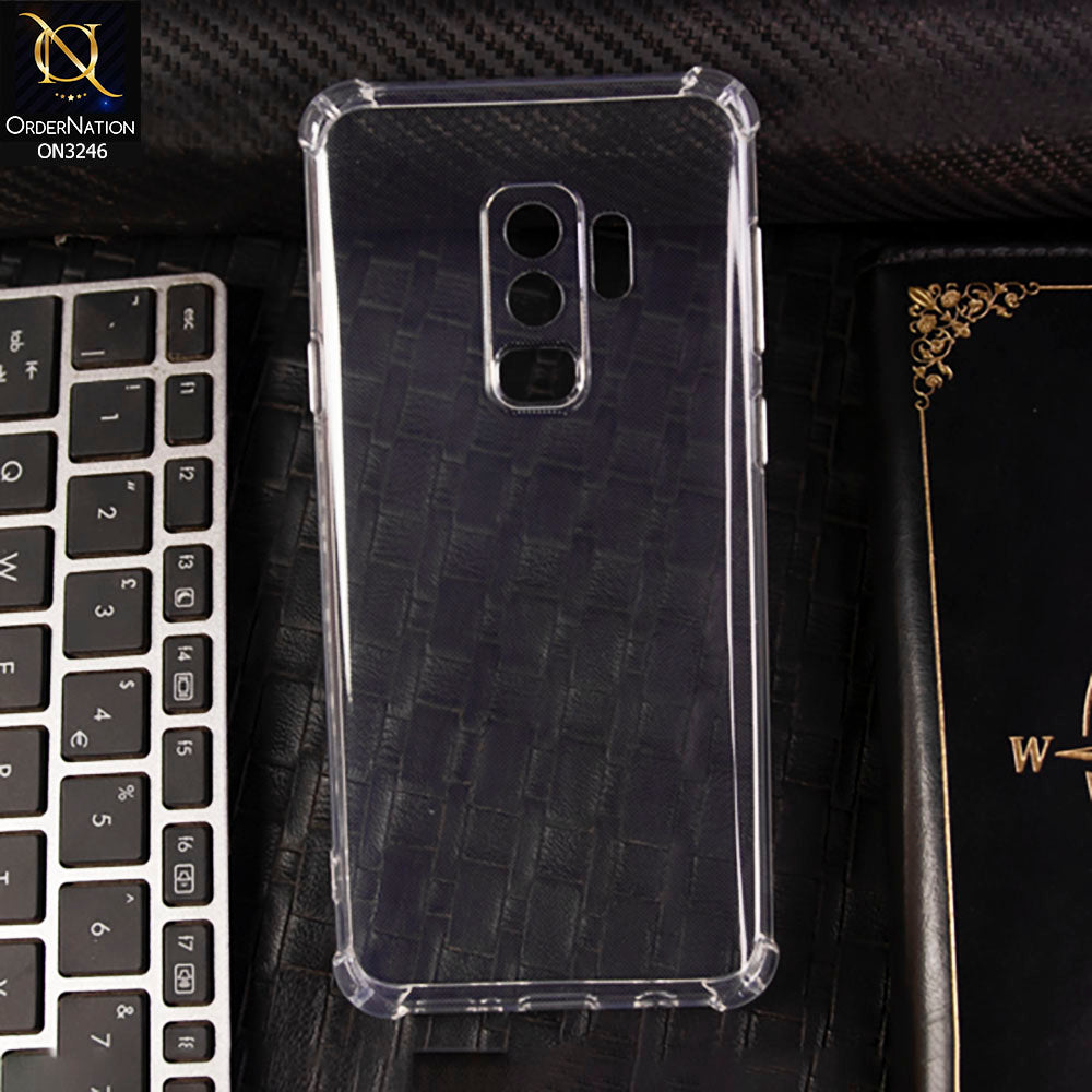 Samsung Galaxy S9 Plus Cover - Soft 4D Design Shockproof Silicone Transparent Clear Camera Protection Case