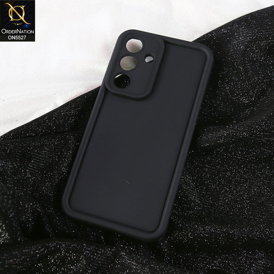 Samsung Galaxy S25 FE Cover - Black -  Soft Silicone Case With Round Bumper Matte TPU Shockproof Cover
