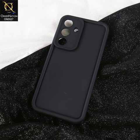 Samsung Galaxy S25 FE Cover - Black -  Soft Silicone Case With Round Bumper Matte TPU Shockproof Cover