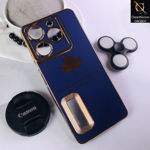 Tecno Spark 10 Pro Cover - Design 8 - New Electroplating Borders Maple Leaf With Logo Hole Camera Protection Soft Silicone Case