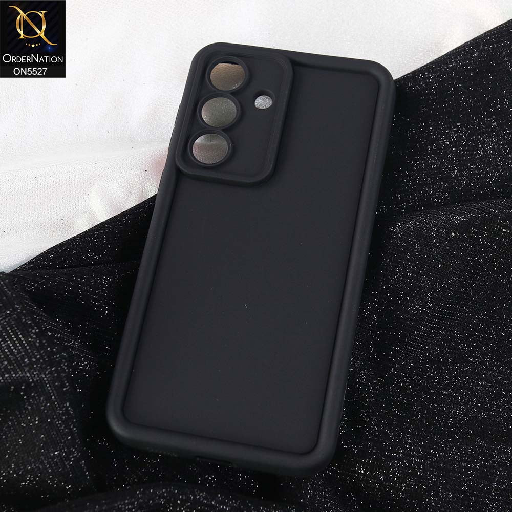Samsung Galaxy M17 Cover - Black -  Soft Silicone Case With Round Bumper Matte TPU Shockproof Cover