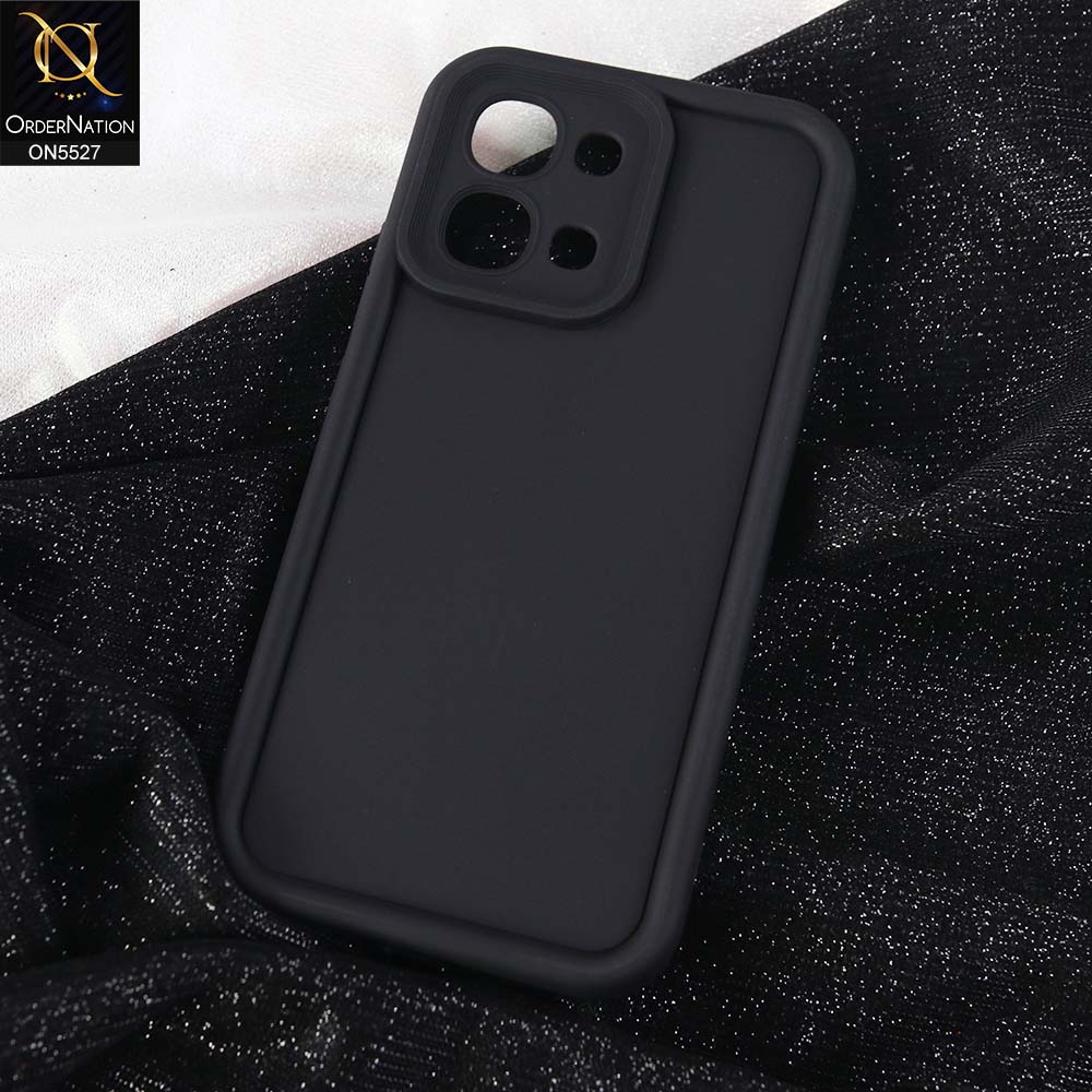 Oppo A6 Pro 5G Cover - Black -  Soft Silicone Case With Round Bumper Matte TPU Shockproof Cover