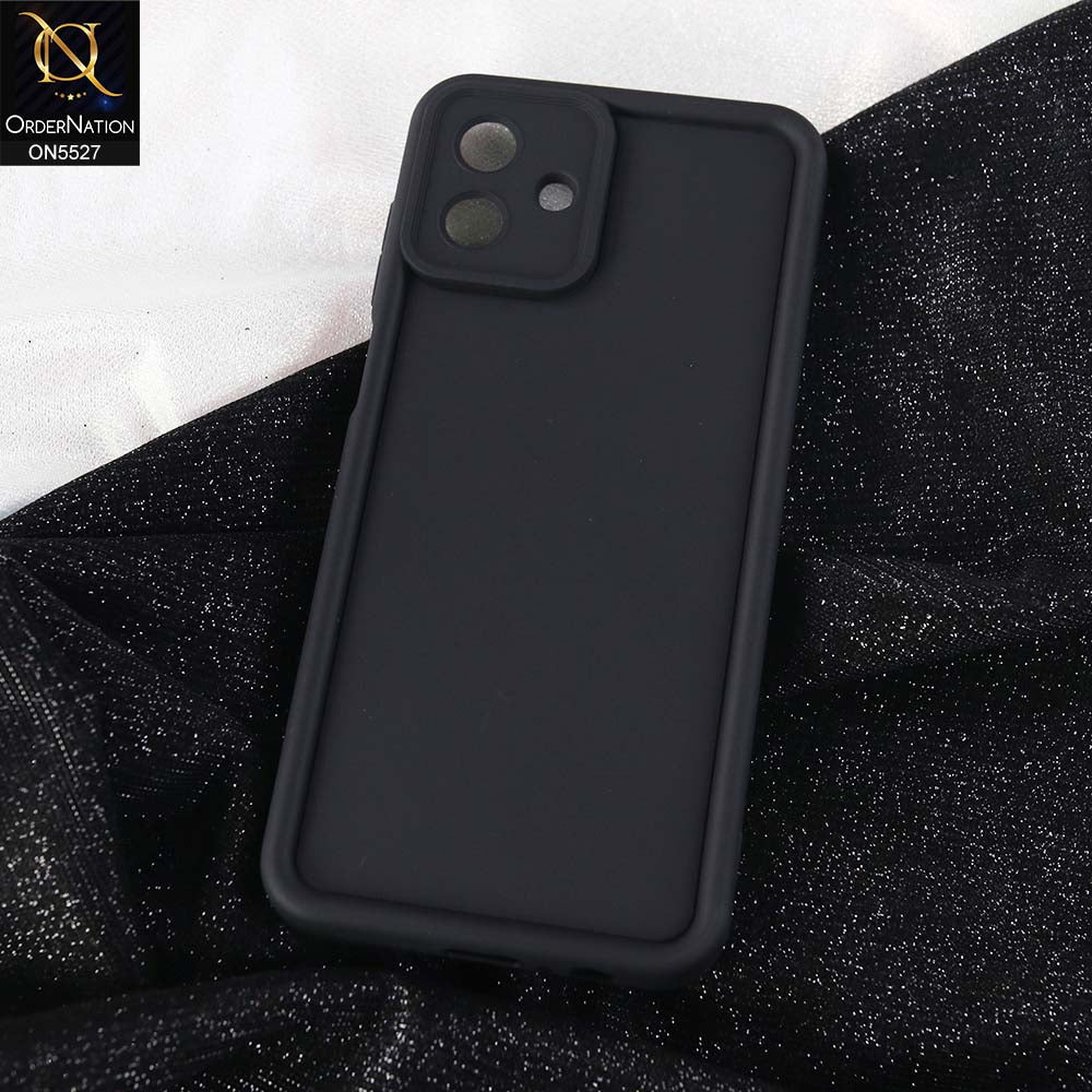 Samsung Galaxy F07 Cover - Black -  Soft Silicone Case With Round Bumper Matte TPU Shockproof Cover