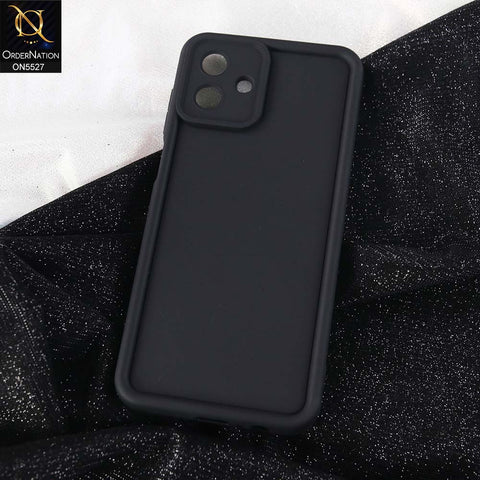 Samsung Galaxy M07 Cover - Black -  Soft Silicone Case With Round Bumper Matte TPU Shockproof Cover
