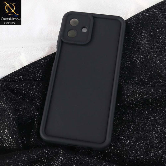 Samsung Galaxy F07 Cover - Black -  Soft Silicone Case With Round Bumper Matte TPU Shockproof Cover