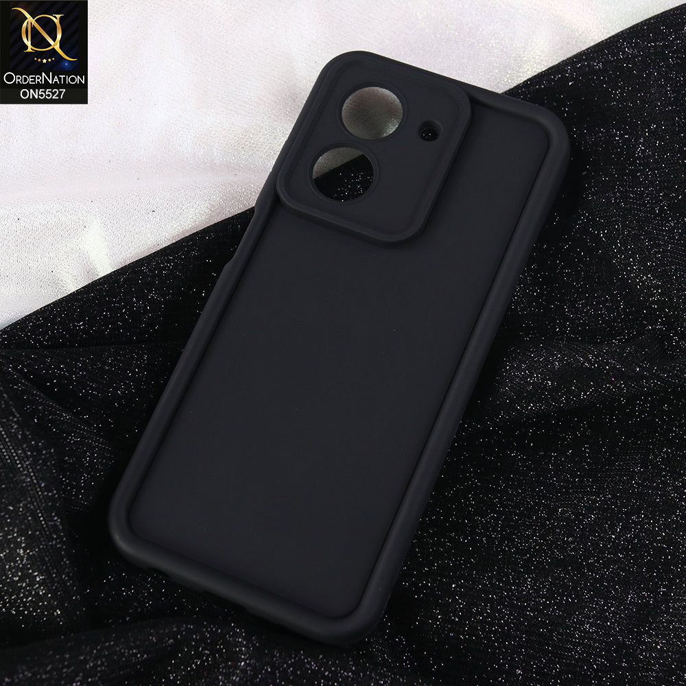 Xiaomi Poco C71  Cover - Black -  Soft Silicone Case With Round Bumper Matte TPU Shockproof Cover