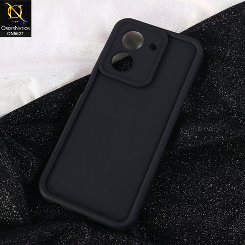 Xiaomi Poco C71  Cover - Black -  Soft Silicone Case With Round Bumper Matte TPU Shockproof Cover