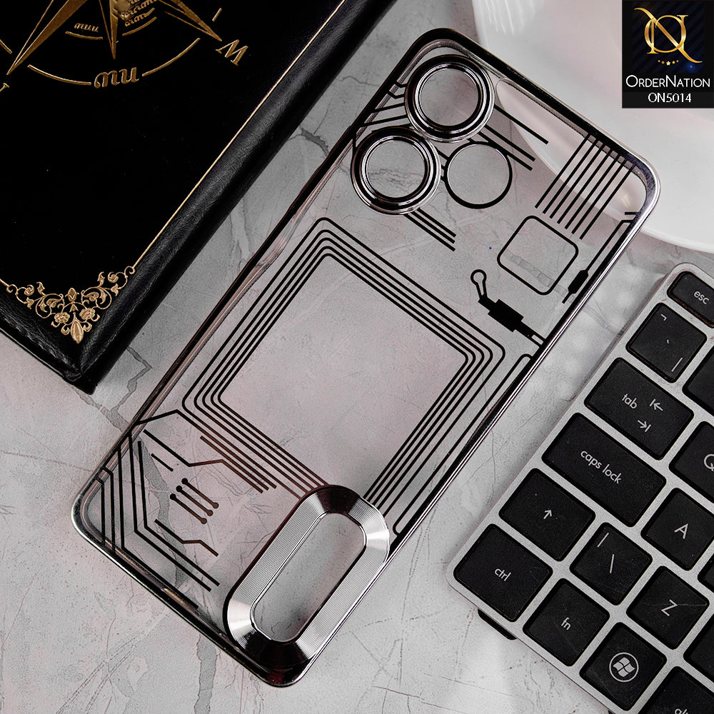 Infinix Hot 30 -  Silver -  New Smart Phone Covers Soft Borders Clear Case