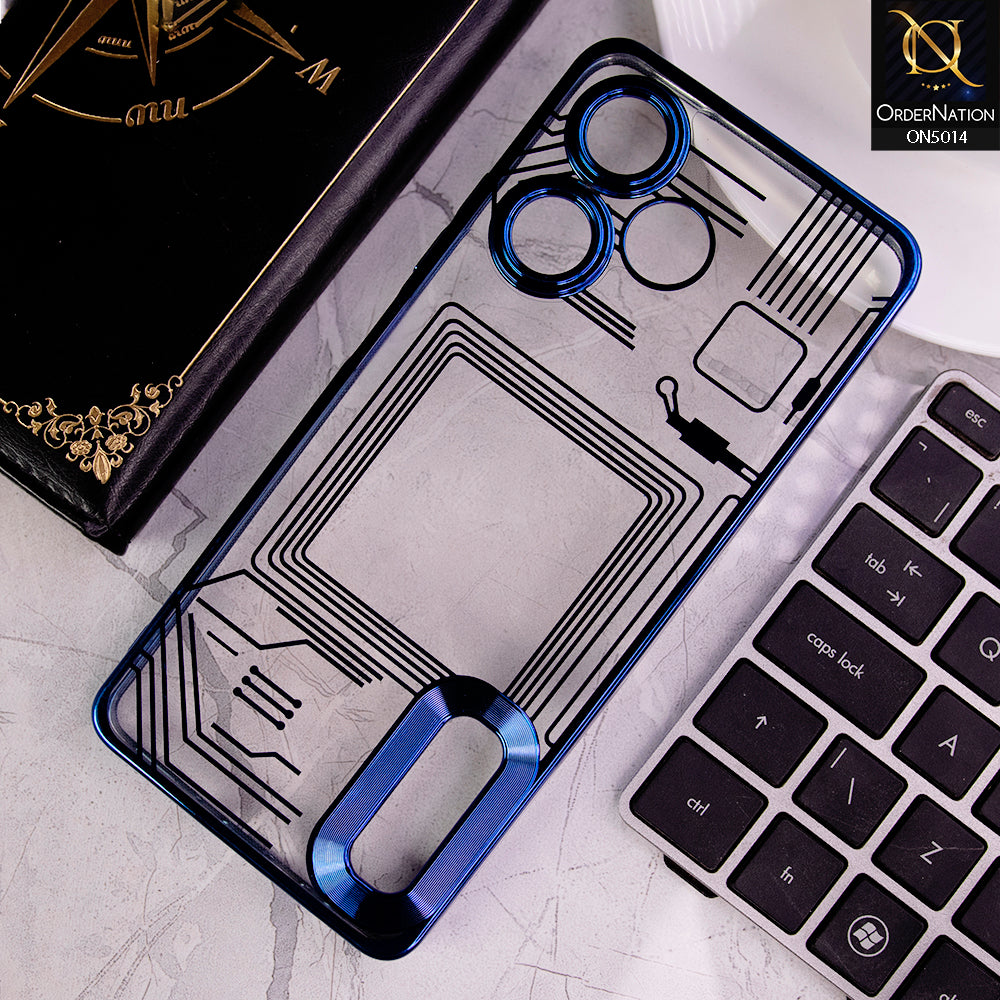 Infinix Hot 30 -  Blue -  New Smart Phone Covers Soft Borders Clear Case