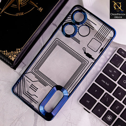 Infinix Hot 30 -  Blue -  New Smart Phone Covers Soft Borders Clear Case