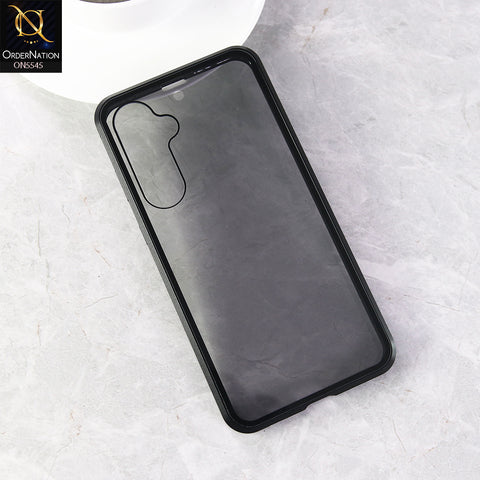 Samsung Galaxy S25 FE Cover - Black - Luxury HQ Privacy Magnetic Matel Frame Dual Side Tempered Glass Case
