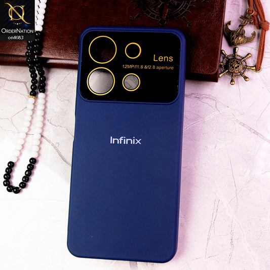 Infinix Note 30 - Blue - Glass Lense Ultra Camera Protection Soft Silicon Case