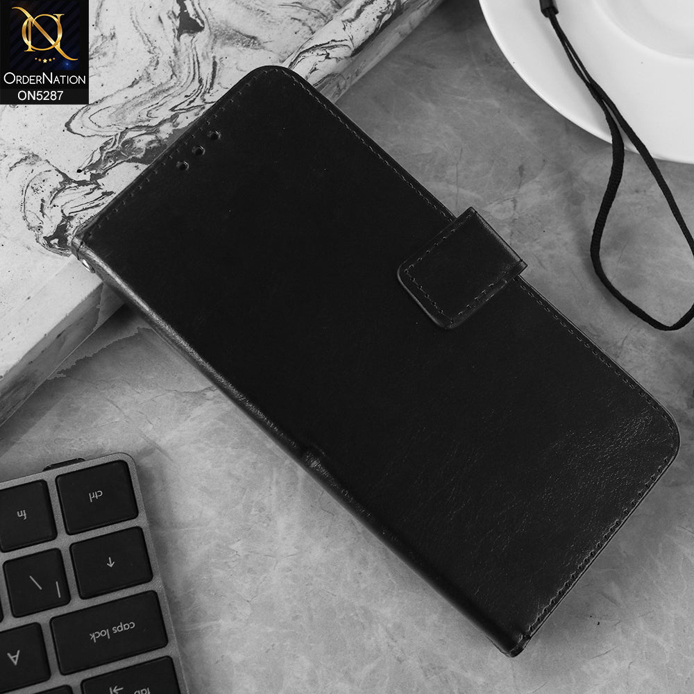Google Pixel 7 Pro Cover - Black - Premium PU Leather Magnetic Flip Book Card Slots Wallet Soft Case