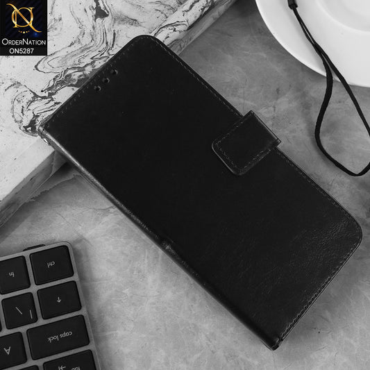 Google Pixel 7 Pro Cover - Black - Premium PU Leather Magnetic Flip Book Card Slots Wallet Soft Case