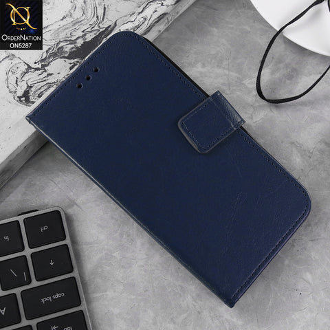 iPhone 17 Pro Cover - Blue - Premium PU Leather Magnetic Flip Book Card Slots Wallet Soft Case