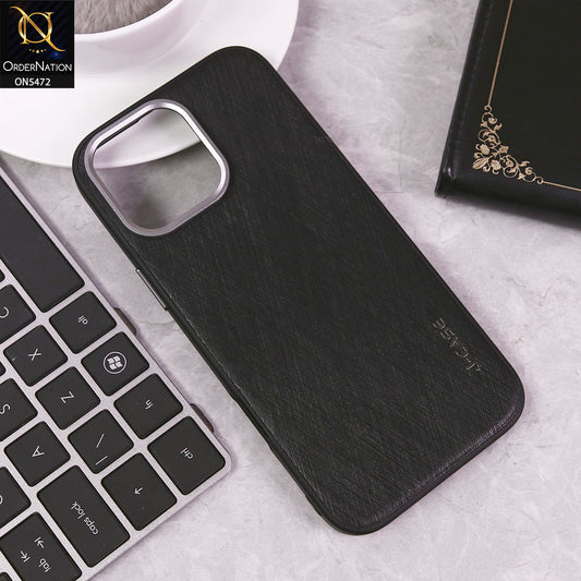 iPhone 16 Pro Max Cover - Black  - J-Case Premium Texture Case With Metal Camera Ring