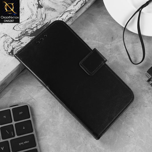 iPhone 17 Pro Cover - Black - Premium PU Leather Magnetic Flip Book Card Slots Wallet Soft Case