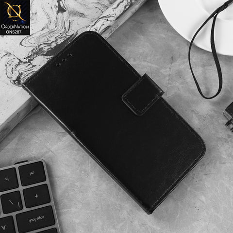 iPhone 17 Pro Cover - Black - Premium PU Leather Magnetic Flip Book Card Slots Wallet Soft Case