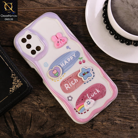 Oppo A72 Cover - Design 2 - Cute 3D Cartoon Soft Silicon Helix Soft Borders Camera Protection Case