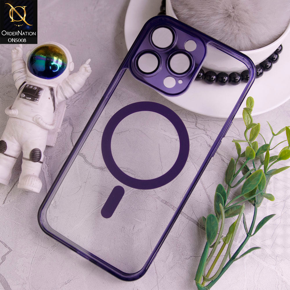 iPhone 15 Pro Max Cover - Purple - Magsafe Compatible Protective Phone Case With Precise Camera Lens Cover Protection