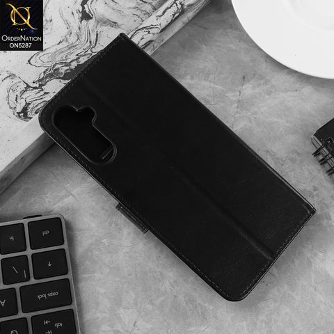 Samsung Galaxy A14 5G Cover - Black -  Premium PU Leather Magnetic Flip Book Card Slots Wallet Soft Case