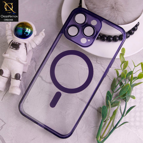 iPhone 15 Pro Max Cover - Purple - Magsafe Compatible Protective Phone Case With Precise Camera Lens Cover Protection
